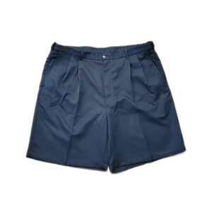 Haggar Men's Pleated Dress Shorts ~ Sz 42 ~ Navy Blue ~ 8.5" Inseam